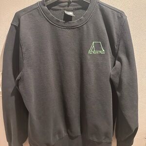 The North Face Men's Black Crewneck Sweater with Green Logo